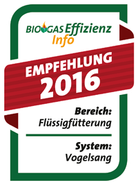 Biogaseffizienz Info - Optimale Flüssigfütterung - Empfehlung 2016
