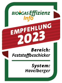 Biogaseffizienz Info - Feststoffbeschicker - Empfehlung 2023