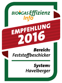 Biogaseffizienz Info - Feststoffbeschicker - Empfehlung 2016