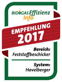 Biogaseffizienz Info - Feststoffbeschicker - Empfehlung 2017